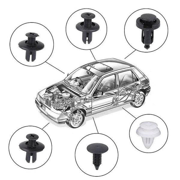 Planet Gates Bag Package / CHINA 100pcs Auto Fastener Clip Kit Fender Rivet Clips Car Body Push Retainer Pin Rivet Bumper Door Trim Panel Retainer Car Clips