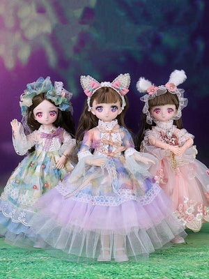 Planet Gates Ball jointed Doll Toys Bjd Dolls For Girls Dolls  1/6 Starry Gray Eyes 30cm Lolita Fashion Dress DIY Toy Children Birthday Gifts