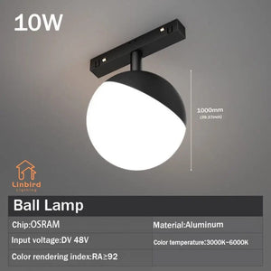 Planet Gates Ball Lamp 10w / ZIGBEE Smart Magnetic Track Rail Light System Modern Flexible Fixture LED Spotlight DC48V Ceiling Indoor Light Smart Home Lamp Living