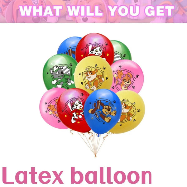 Planet Gates Balloon Suit 8-9PCS / CHINA Pink Paw Patrol Skye Birthday Party Decorations Skye Foil Latex Balloons  Tableware Plate Backdrop For Kids Girls Party Supplies