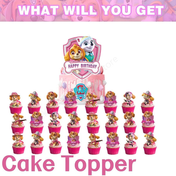 Planet Gates Balloon Suit 8-9PCS / CHINA Pink Paw Patrol Skye Birthday Party Decorations Skye Foil Latex Balloons  Tableware Plate Backdrop For Kids Girls Party Supplies