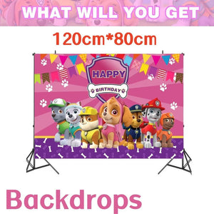 Planet Gates Balloon Suit 8-9PCS / CHINA Pink Paw Patrol Skye Birthday Party Decorations Skye Foil Latex Balloons  Tableware Plate Backdrop For Kids Girls Party Supplies