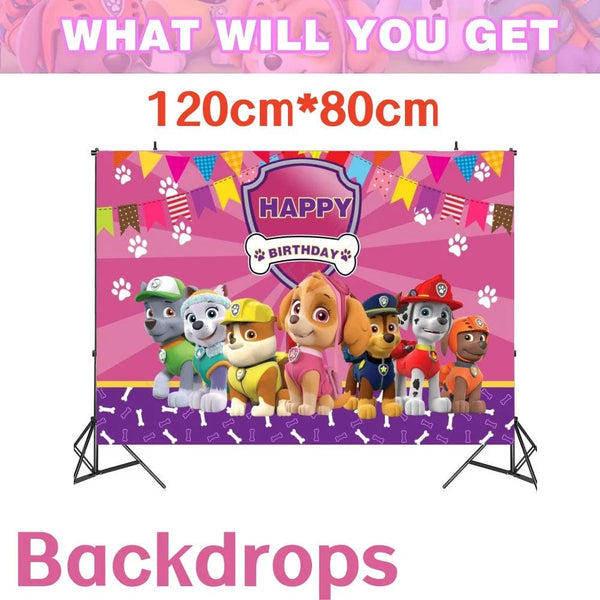 Planet Gates Balloon Suit 8-9PCS / CHINA Pink Paw Patrol Skye Birthday Party Decorations Skye Foil Latex Balloons  Tableware Plate Backdrop For Kids Girls Party Supplies