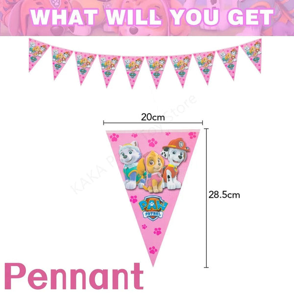 Planet Gates Balloon Suit 8-9PCS / CHINA Pink Paw Patrol Skye Birthday Party Decorations Skye Foil Latex Balloons  Tableware Plate Backdrop For Kids Girls Party Supplies