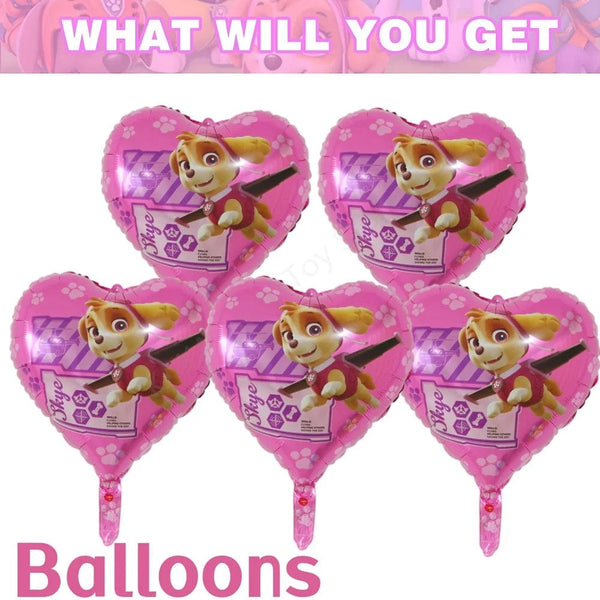 Planet Gates Balloon Suit 8-9PCS / CHINA Pink Paw Patrol Skye Birthday Party Decorations Skye Foil Latex Balloons  Tableware Plate Backdrop For Kids Girls Party Supplies