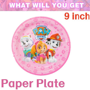 Planet Gates Balloon Suit 8-9PCS / CHINA Pink Paw Patrol Skye Birthday Party Decorations Skye Foil Latex Balloons  Tableware Plate Backdrop For Kids Girls Party Supplies
