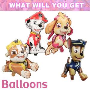 Planet Gates Balloon Suit 8-9PCS / CHINA Pink Paw Patrol Skye Birthday Party Decorations Skye Foil Latex Balloons  Tableware Plate Backdrop For Kids Girls Party Supplies