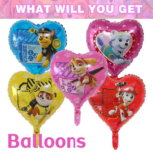 Planet Gates Balloon Suit 8-9PCS / CHINA Pink Paw Patrol Skye Birthday Party Decorations Skye Foil Latex Balloons  Tableware Plate Backdrop For Kids Girls Party Supplies