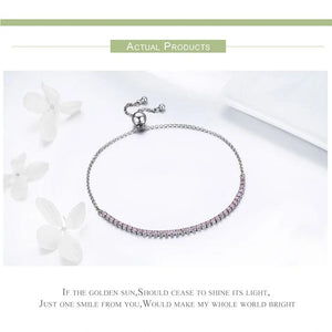 Planet Gates BAMOER 14K Gold Plated CZ Classic Tennis Bracelet for Women, 925 Sterling Silver Adjustable Slider Bracelet Wedding Jewelry Gift