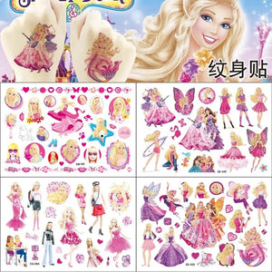 Planet Gates Barbie Tattoo Stickers Cute Cartoon pink Girls DIY Waterproof Sticker Cosplay Party Decoration Kids Christmas Gifts Toys