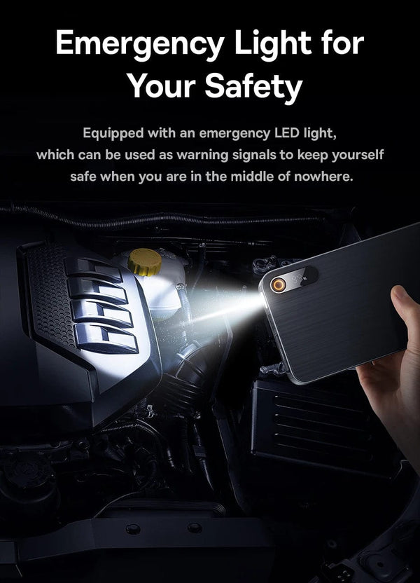 Planet Gates Baseus 1200A Car Jump Starter Power Bank 12000mAh Portable Battery Station For 2.5L/6L Car Emergency Booster Starting Device