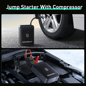 Planet Gates Baseus 2 In 1 Car Jump Starter Power Bank Air Compressor Inflator Pump 1000A Portable Power Station Car Battery Charger Booster