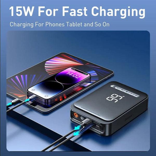 Planet Gates Baseus 2 In 1 Car Jump Starter Power Bank Air Compressor Inflator Pump 1000A Portable Power Station Car Battery Charger Booster