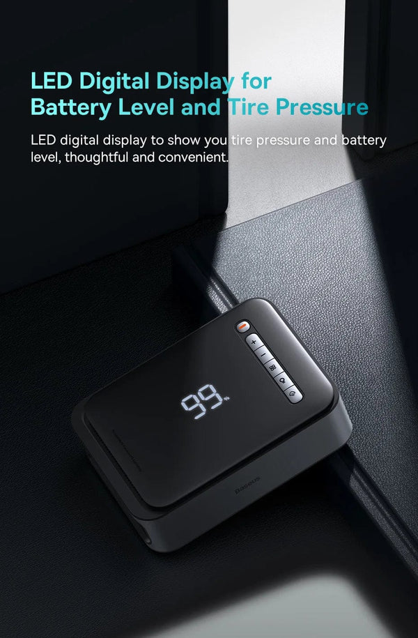 Planet Gates Baseus 2 In 1 Car Jump Starter Power Bank Air Compressor Inflator Pump 1000A Portable Power Station Car Battery Charger Booster