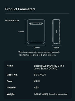 Planet Gates Baseus 2 In 1 Car Jump Starter Power Bank Air Compressor Inflator Pump 1000A Portable Power Station Car Battery Charger Booster