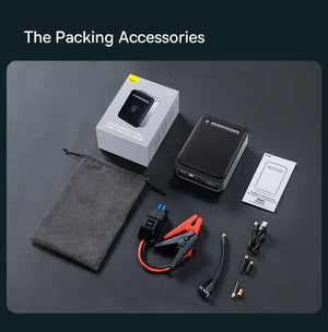 Planet Gates Baseus 2 In 1 Car Jump Starter Power Bank Air Compressor Inflator Pump 1000A Portable Power Station Car Battery Charger Booster