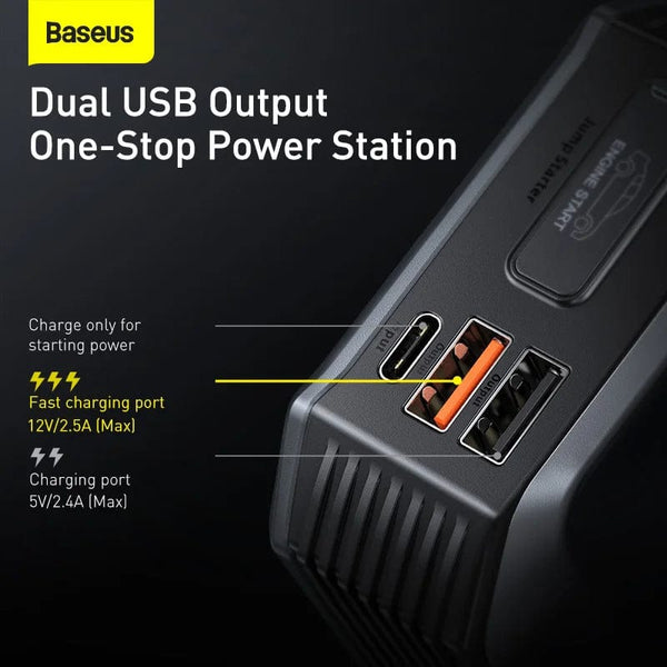 Planet Gates Baseus 20000mAh Jump Starter Power Bank 2000A 12V Portable Car Battery Starter Emergency AUTO Booster Starting Device Jump Start