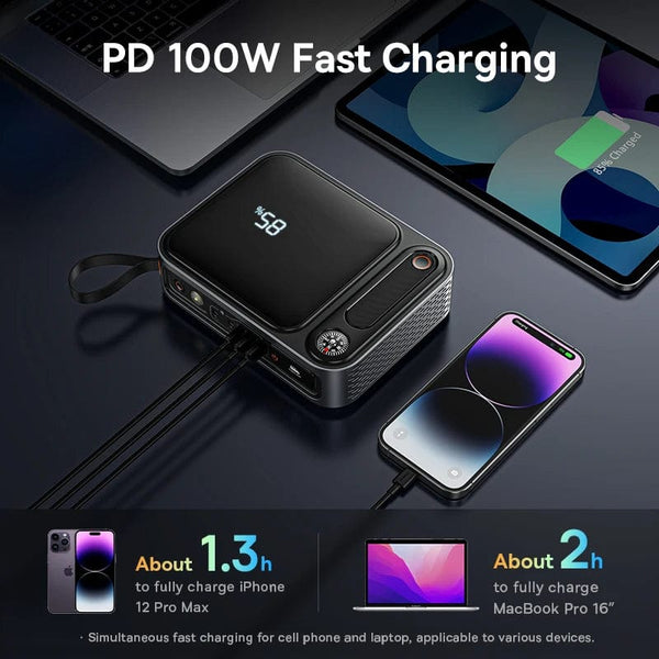 Planet Gates Baseus 3000A Car Jump Starter Power Bank 26800mAh Car Starting Device with PD 100W Fast Charging Car Battery Charger Booster