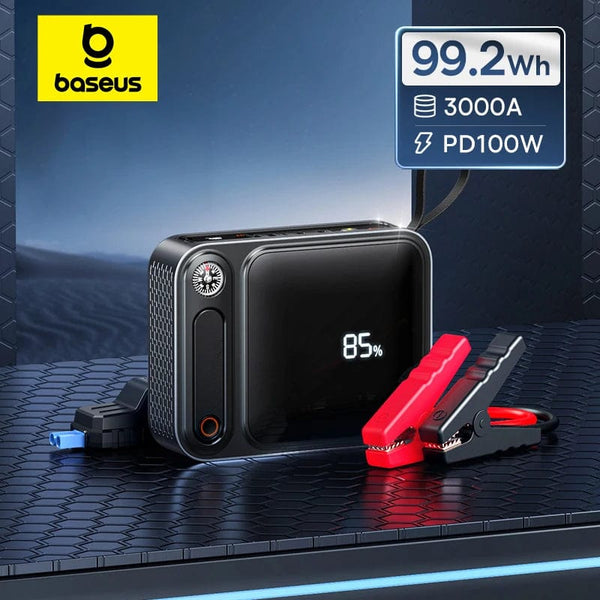Planet Gates Baseus 3000A Car Jump Starter Power Bank 26800mAh Car Starting Device with PD 100W Fast Charging Car Battery Charger Booster