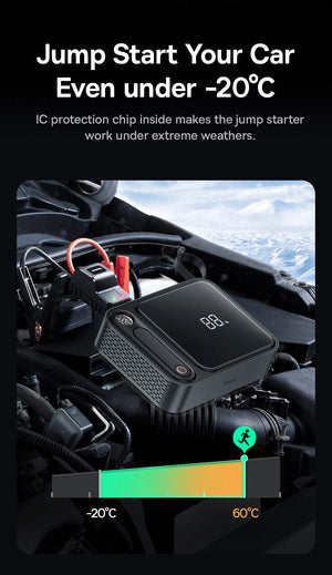 Planet Gates Baseus 3000A Car Jump Starter Power Bank 26800mAh Car Starting Device with PD 100W Fast Charging Car Battery Charger Booster