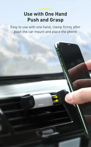 Planet Gates Baseus Car Phone Holder For iPhone 14 13 Pro Samsung S22 Xiaomi Huawei Auto Air Vent Mount Holder Smartphone GPS Support Stand