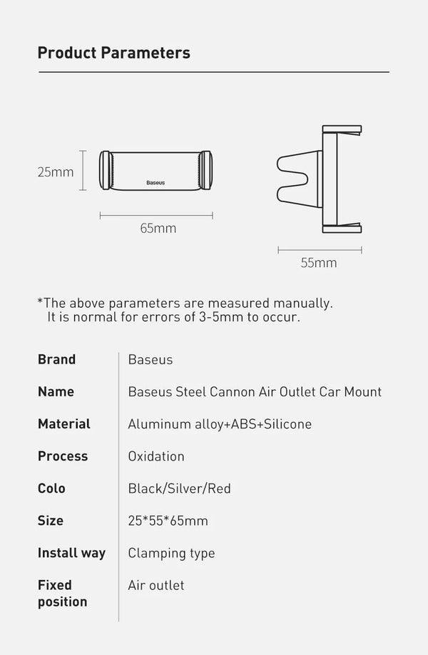 Planet Gates Baseus Car Phone Holder For iPhone 14 13 Pro Samsung S22 Xiaomi Huawei Auto Air Vent Mount Holder Smartphone GPS Support Stand