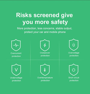 Planet Gates Baseus Dual USB Car Charger 5A Fast Charing 2 Port 12-24V Cigarette Socket Lighter Car USBC Charger for iPhone 12 Power Adapter