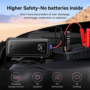 Planet Gates Baseus Super Capacitor Car Jump Starter 3000A Car Booster Device Charger Battery less Portable Car Starting for Emergency Device