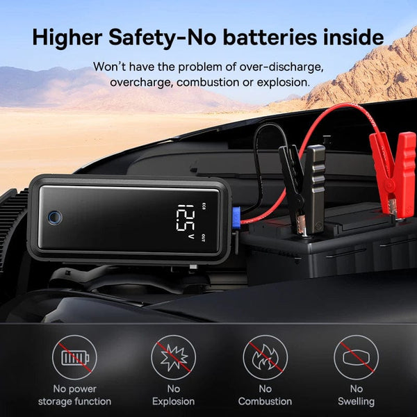 Planet Gates Baseus Super Capacitor Car Jump Starter 3000A Car Booster Device Charger Battery less Portable Car Starting for Emergency Device
