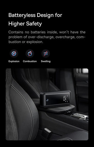 Planet Gates Baseus Super Capacitor Car Jump Starter 3000A Car Booster Device Charger Battery less Portable Car Starting for Emergency Device