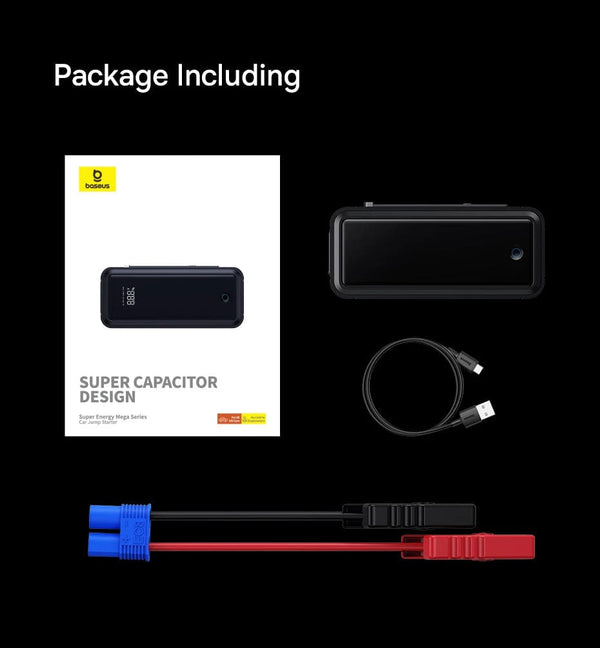 Planet Gates Baseus Super Capacitor Car Jump Starter 3000A Car Booster Device Charger Battery less Portable Car Starting for Emergency Device