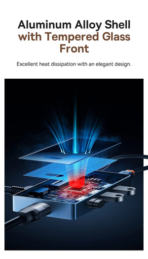 Planet Gates Baseus USB C HUB 4K 60Hz Type C to HDMI RJ45 PD 100W Adapter For Macbook iPad Pro Air M2 M1 Sumsang PC Accessories USB 3.0 HUB