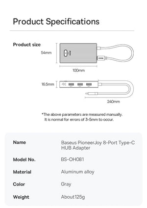 Planet Gates Baseus USB C HUB 4K 60Hz Type C to HDMI RJ45 PD 100W Adapter For Macbook iPad Pro Air M2 M1 Sumsang PC Accessories USB 3.0 HUB