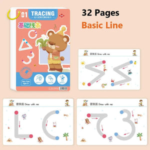 Planet Gates Basic Line Practice Copybook Control Training Book Magical Tracing Workbook Reusable Magic Children Montessori Drawing Education Stationery