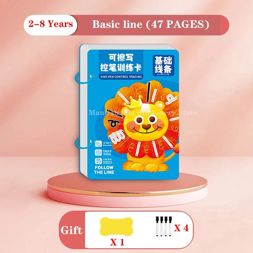 Planet Gates Basic lines Magical Tracing Workbook Control Training Book Reusable Magic Practice Copybook Children Montessori Drawing Education Stationery
