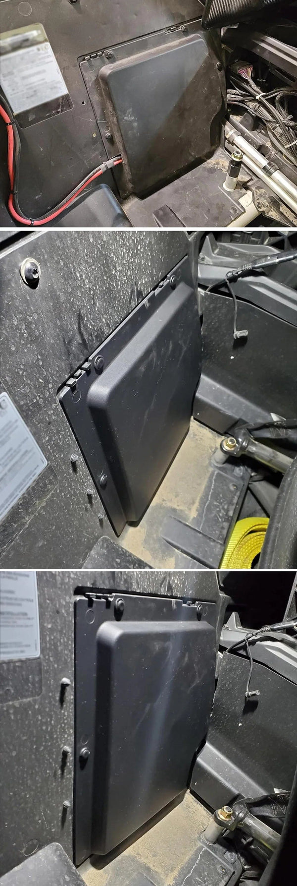 Planet Gates Battery Cover KEMIMOTO X3 UTV Black Plastic Battery Cover Kit For Can-am Maverick X3, Maverick X3 MAX R RR 4x4 XRC Turbo DPS 2/4 Doors 2017+