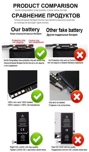 Planet Gates Battery For  iPhone 6 6S 5 5S SE 6P 6SP 7 7Plus 8 8Plus X XR XS 11 SE2 4 4G 4S Pro MAX Replacement Batteria + Free Tools