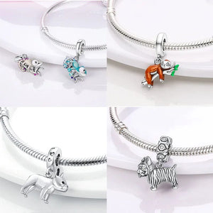 Planet Gates BBMT1009 Charms Plata De Ley 925 Avocado Green Blue Turtle Octopus Chameleon Charms of Original Fits Women Anniversary DIY Jewelry Charm