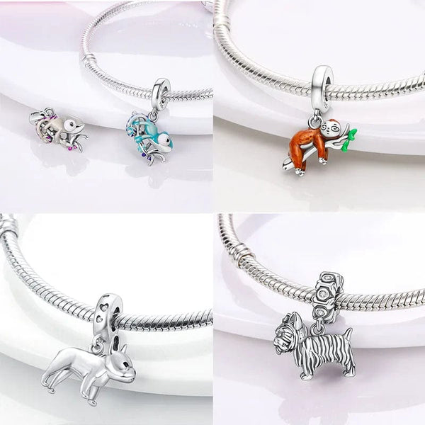 Planet Gates BBMT1009 Charms Plata De Ley 925 Avocado Green Blue Turtle Octopus Chameleon Charms of Original Fits Women Anniversary DIY Jewelry Charm