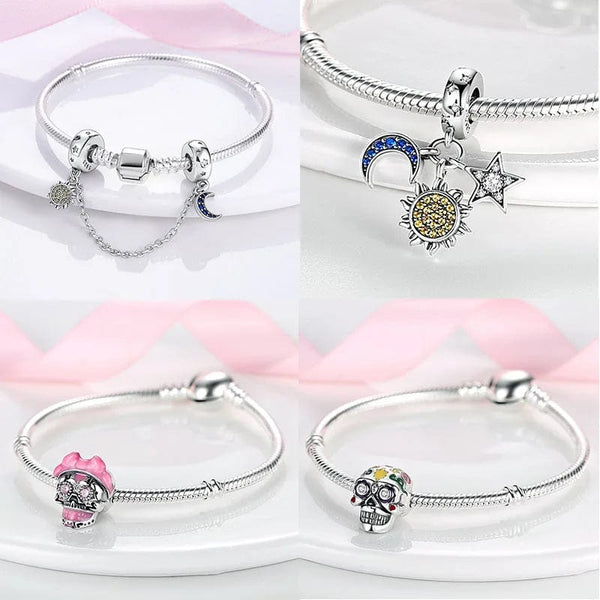 Planet Gates BBMT1009 Charms Plata De Ley 925 Avocado Green Blue Turtle Octopus Chameleon Charms of Original Fits Women Anniversary DIY Jewelry Charm