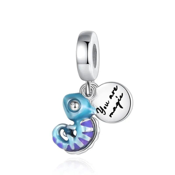 Planet Gates BBMT1009 Charms Plata De Ley 925 Avocado Green Blue Turtle Octopus Chameleon Charms of Original Fits Women Anniversary DIY Jewelry Charm