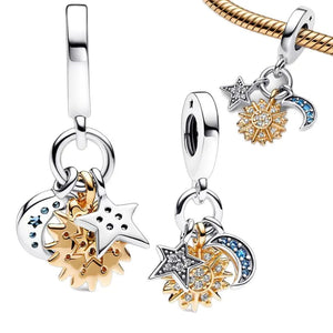 Planet Gates BBMT1009 Charms Plata De Ley 925 Avocado Green Blue Turtle Octopus Chameleon Charms of Original Fits Women Anniversary DIY Jewelry Charm