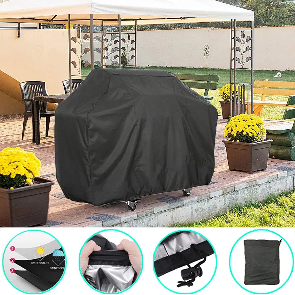Planet Gates BBQ Cover Outdoor Dust Waterproof Weber Heavy Duty Grill Cover Rain Protective Outdoor Barbecue Cover Round