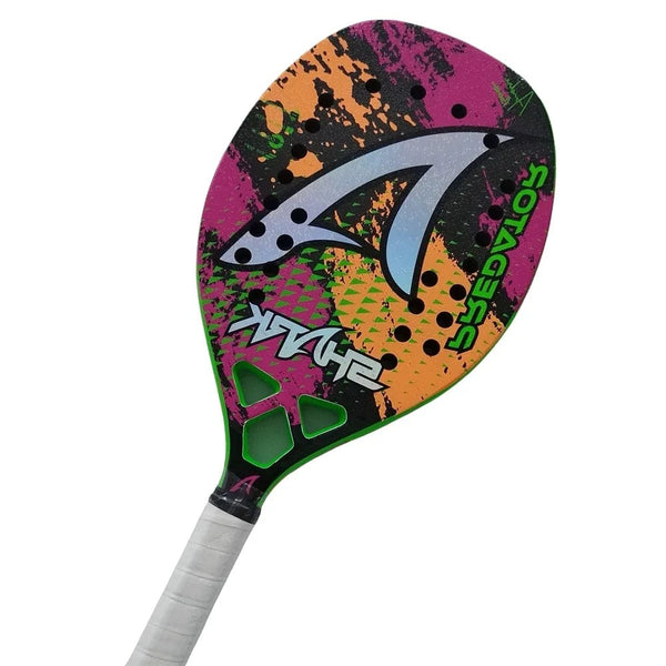 Planet Gates Beach Tennis Racket 3K Full Carbon Fiber Rough Surface Interlayer EVA Foam Opening or Hole in A Utensil Outdoor Sports Racquet