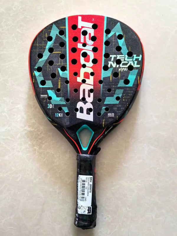 Planet Gates Beach Tennis Racket 3K Full Carbon Fiber Rough Surface Interlayer EVA Foam Opening or Hole in A Utensil Outdoor Sports Racquet