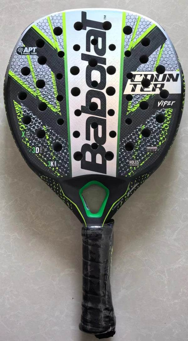 Planet Gates Beach Tennis Racket 3K Full Carbon Fiber Rough Surface Interlayer EVA Foam Opening or Hole in A Utensil Outdoor Sports Racquet