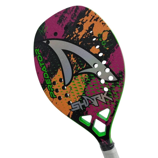 Planet Gates Beach Tennis Racket 3K Full Carbon Fiber Rough Surface Interlayer EVA Foam Opening or Hole in A Utensil Outdoor Sports Racquet