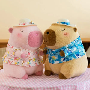 Planet Gates Beachwear Capybara Plush Toy Cute Simulation Yellow Duck Swim Ring Capibara Kawaii Stuffed Animals Birthday Travel Gifts
