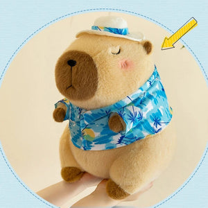 Planet Gates Beachwear Capybara Plush Toy Cute Simulation Yellow Duck Swim Ring Capibara Kawaii Stuffed Animals Birthday Travel Gifts