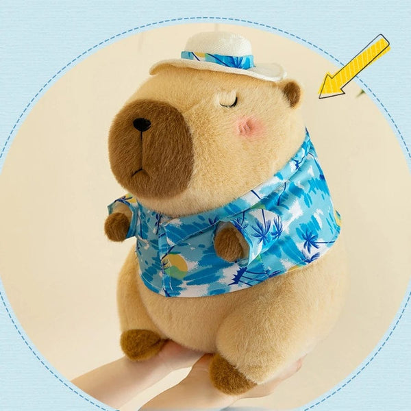 Planet Gates Beachwear Capybara Plush Toy Cute Simulation Yellow Duck Swim Ring Capibara Kawaii Stuffed Animals Birthday Travel Gifts